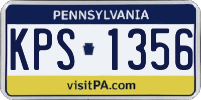 PA license plate KPS1356
