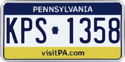 PA license plate KPS1358