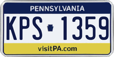PA license plate KPS1359