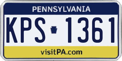PA license plate KPS1361