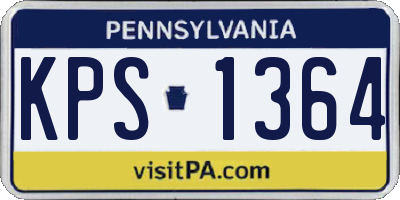 PA license plate KPS1364