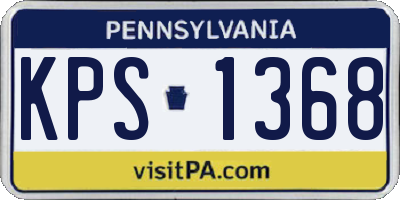 PA license plate KPS1368
