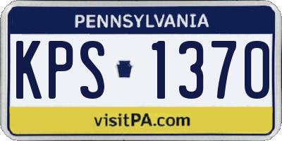 PA license plate KPS1370