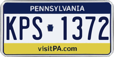 PA license plate KPS1372