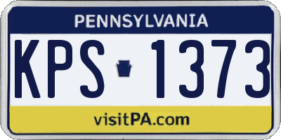PA license plate KPS1373