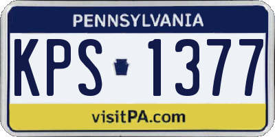 PA license plate KPS1377