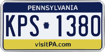 PA license plate KPS1380