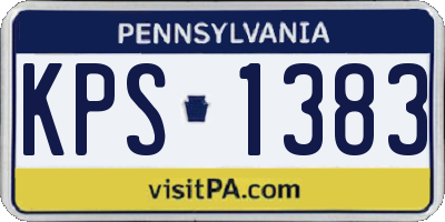 PA license plate KPS1383