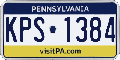PA license plate KPS1384