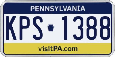 PA license plate KPS1388