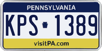 PA license plate KPS1389