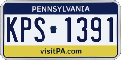 PA license plate KPS1391