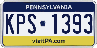PA license plate KPS1393