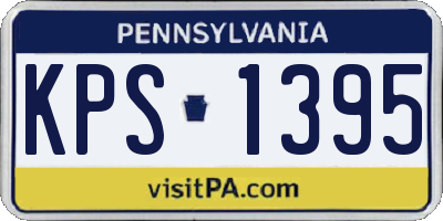 PA license plate KPS1395