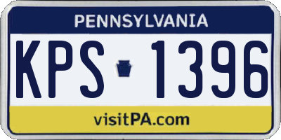 PA license plate KPS1396