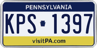 PA license plate KPS1397