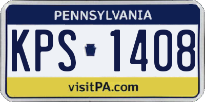 PA license plate KPS1408