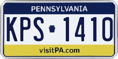 PA license plate KPS1410