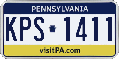 PA license plate KPS1411