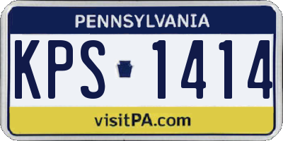 PA license plate KPS1414