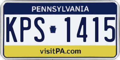 PA license plate KPS1415