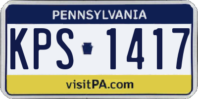 PA license plate KPS1417