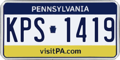 PA license plate KPS1419
