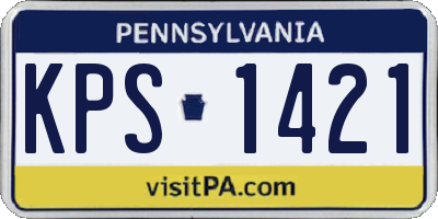 PA license plate KPS1421