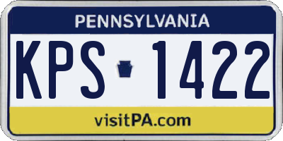 PA license plate KPS1422