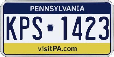 PA license plate KPS1423