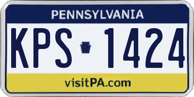 PA license plate KPS1424