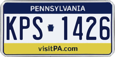 PA license plate KPS1426