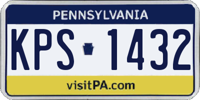 PA license plate KPS1432