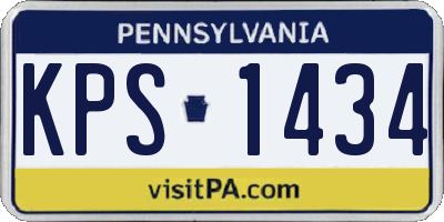 PA license plate KPS1434