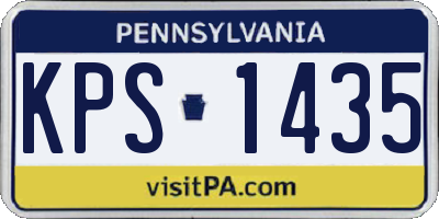 PA license plate KPS1435