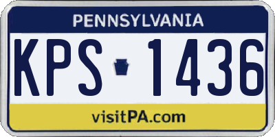 PA license plate KPS1436