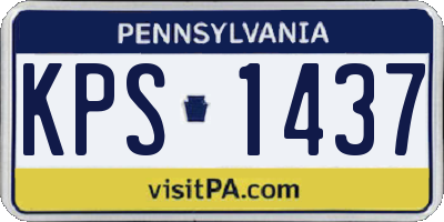PA license plate KPS1437