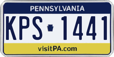 PA license plate KPS1441