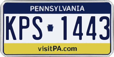 PA license plate KPS1443