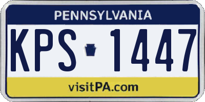 PA license plate KPS1447