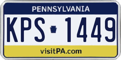 PA license plate KPS1449