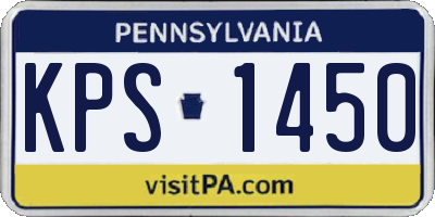 PA license plate KPS1450