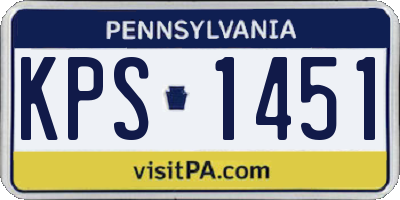 PA license plate KPS1451