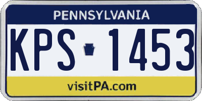 PA license plate KPS1453