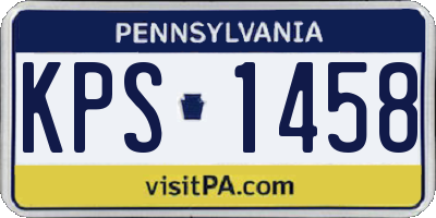 PA license plate KPS1458