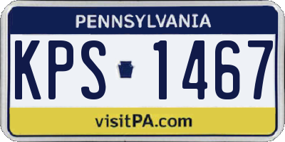 PA license plate KPS1467