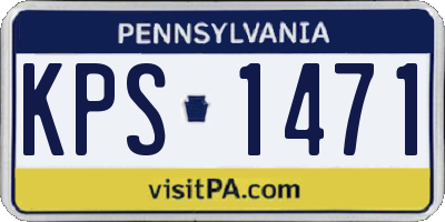 PA license plate KPS1471