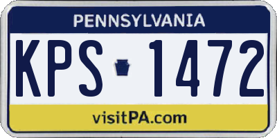PA license plate KPS1472