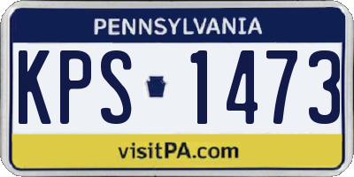 PA license plate KPS1473