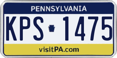 PA license plate KPS1475